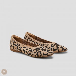 Baletne VIVAIA Almond-Toe Tamia 2.0 Damske Tmavo Leopardie | HUC-3788