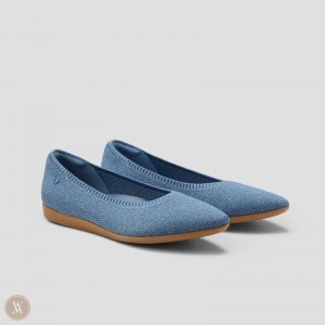 Ploché Topánky VIVAIA Lightweight Pointed-Ballet Aria CloudWalker Damske Modre | AAC-3960