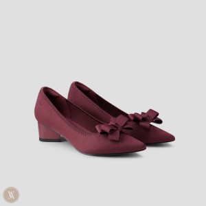 Podpätky VIVAIA Pointed-Toe Chunky Tracy Damske Bordove Červené | BOK-5712