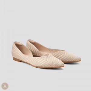Ploché Topánky VIVAIA Pointed-Toe Melia Damske Almond | KNM-9083