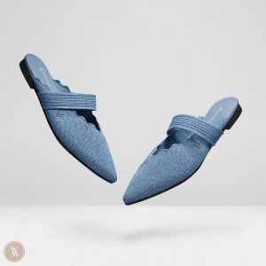 Mules VIVAIA Pointed-Toe Venus Damske Modre | UWD-6394