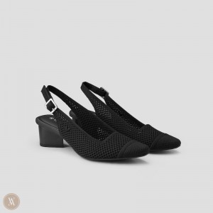 Sandále VIVAIA Pointed-Toe Slingback Leah 2.0 Damske Čierne | KDQ-0102