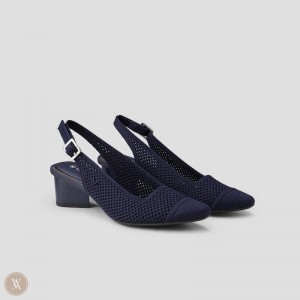 Sandále VIVAIA Pointed-Toe Slingback Leah 2.0 Damske Námornícka Modrá | DRD-5704