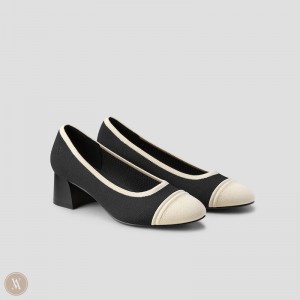 Podpätky VIVAIA Round-Toe Chunky Julie 1.0 Damske Čierne Béžové | GHW-4734