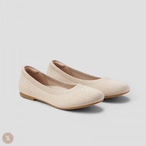 Ploché Topánky VIVAIA Round-Toe Claire Damske Almond | YLP-6255