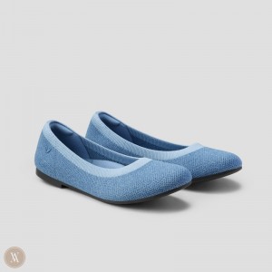 Ploché Topánky VIVAIA Round-Toe Claire Damske Modre | UBR-3533