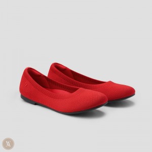 Ploché Topánky VIVAIA Round-Toe Claire Damske Červené | IXE-9162