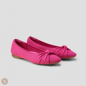 Ploché Topánky VIVAIA Round-Toe Knotted Bibi Damske Pitaya | EDV-8574