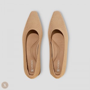 Podpätky VIVAIA Small Square-Toe Minnie Damske Nutmeg | MZG-2918