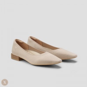 Podpätky VIVAIA Small Square-Toe Minnie Pro Damske Almond | TPP-7029