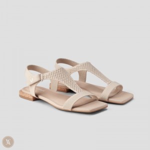 Sandále VIVAIA Square-Toe Adjustable Mia Damske Almond Mesh | PLV-4880