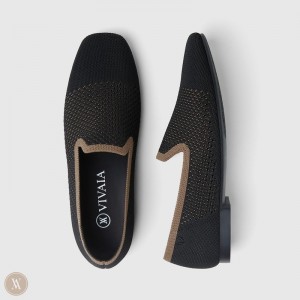 Mokasíny VIVAIA Square-Toe Perforated Reva Damske Tmavo | VWH-6128