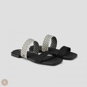 Sandále VIVAIA Square-Toe Slide Maya Damske Čierne | QTB-2345