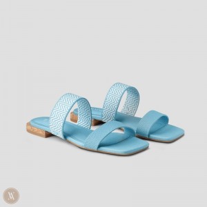 Sandále VIVAIA Square-Toe Slide Maya Damske Modre | MVQ-6357