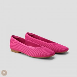 Ploché Topánky VIVAIA Square-Toe V-Cut Margot 2.0 Damske Pitaya | HET-8435