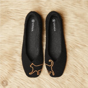 Ploché Topánky VIVAIA Squared-Toe Terry Knit Margot Damske Čierne | VUG-1596