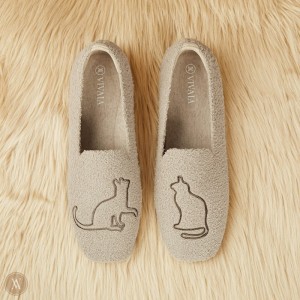 Mokasíny VIVAIA Squared-Toe Terry Knit Samantha Damske Latte - Cat | CTY-1424
