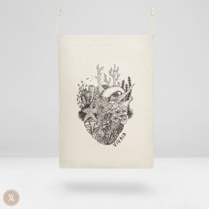 Tasky VIVAIA Canva Storage Bag-Ocean Heart Damske Ocean Heart | AYC-9934