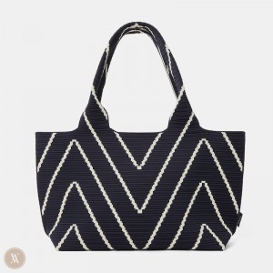 Tasky VIVAIA Wallace Tote-Dark Chevron Damske Tmavo | OSP-9838