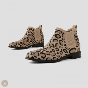 Čižmy VIVAIA Water Repellent Chelsea Ryan Damske Tmavo Leopardie | TAB-7012