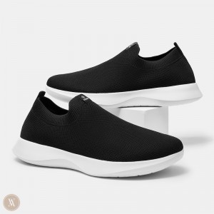 Tenisky VIVAIA Waterproof Slip-on Bernie Damske Čierne Biele | AOC-0157