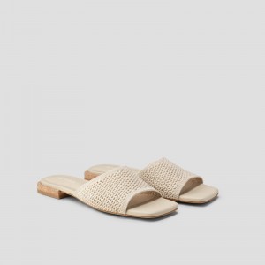 Sandále VIVAIA Wide Band Slide Marianna Damske Zlate | KQX-2598